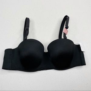 Cacique Bra Boost Multi-Way Strapless Black 34A